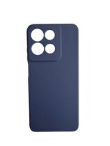 Capa Capinha Case Silicone Aveludado Para Moto G15 Azul Marinho