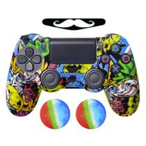 Capa Capinha Case Skin compatível com Controle de PS4 Playstation 4 Protetora em Silicone Alta Proteção
