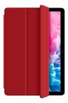 Capa capinha case smart compativel tablet galaxy tab a7 t500 t505 couro aveludada high premium cor vermelho red