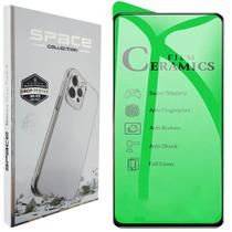 Capa Capinha Case Space + Película Cerâmica Fosca 3d Compatível com iPhone 7 8 X XR MAX 11 12 13 14 15 Pro Plus Pro Max