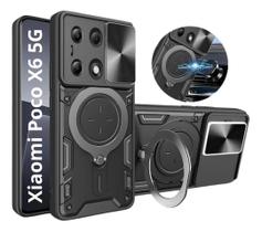 Capa Capinha Case Stylus Armor Militar Poco X6 5g Anti Impacto Suporte 360 Magnetico E Indução