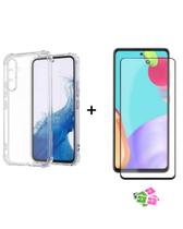 Capa Capinha Case TPU Transparente Para Galaxy A15 5G + Película 3D 9D Vidro Temperado Capa Capinha Case TPU Transparente Para Galaxy A15 5G + Película 3D 9D Vidro Temperado