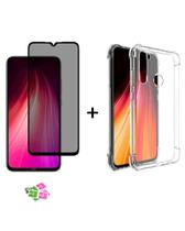 Capa Capinha Case TPU Xiaomi Note 8 + Película Privativa Ant Spy 3D Vidro Privacidade
