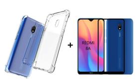 Capa Capinha Case Xiaomi Redmi 8A Anti Shock + Película 3D 6D 9D Blindada Cobre 100% Da Tela Borda Resistente - Yellow Lens