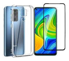 Capa Capinha Case Xiaomi Redmi Note 9 + Pelicula Vidro 3d Capa Capinha Case Xiaomi Redmi Note 9 + Pelicula Vidro 3d