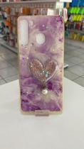 Capa Capinha Celular Samsung A21 Coração com Glitter Capa Capinha Celular Samsung A21 Coração com Glitter