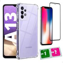 Capa Capinha Com Proteção De Câmera A13 e Pelicula Samsung Galaxy A13 Vidro 3D Cobertura Total