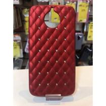 Capa Capinha Com Strass Vermelho Celular Motorola Moto G5S - Mustang