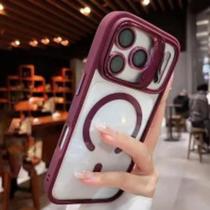 Capa capinha com suporte carregamento magnético Compatível para IPHONE 17 Promax c/ lente de câmera Capa capinha com suporte carregamento magnético Compatível para IPHONE 17 Promax c/ lente de câmera