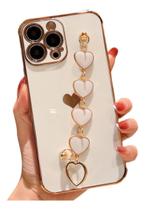 Capa Capinha Compatível Com iPhone 15 Case De Luxo Coração Capa Capinha Compatível Com iPhone 15 Case De Luxo Coração
