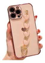 Capa Capinha Compatível Com iPhone 15 Case De Luxo Coração