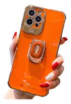 Capa Capinha Compatível Com iPhone Anel Magnético Atrás Luxo