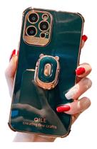 Capa Capinha Compatível Com iPhone Anel Magnético Atrás Luxo