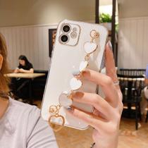 Capa Capinha Compatível Com iPhone Corrente de Coração Luxo