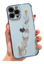 Capa Capinha Compatível Com iPhone Corrente De Coração Luxo