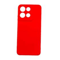 Capa Capinha Compatível com Motorola Moto G15 Silicone Aveludado Premium Anti Impacto Proteção Completa Macia COR:VERMEL
