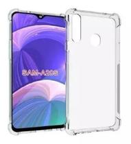 Capa Capinha Compatível Com Samsung Galaxy a20s Anti Impacto transparente Película de Vidro 3d
