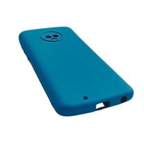 Capa Capinha Compatível Moto G6 Silicone Lisa Cor:AZUL CÉU