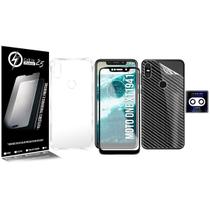 Capa Capinha compativel Moto One XT1941 5.9 + Película 3d + Pel Câmera + Carbono - Cell In Power25