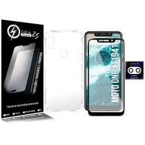 Capa Capinha compativel Moto One XT1941 5.9 + Película Vidro 3d + pel Câmera - Cell In Power25