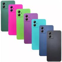 Capa Capinha Compatível Para- Motorola moto E14 - Silicone Aveludado