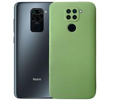 Capa Capinha Compativel Xiaomi Redmi Note 9 / Silicone Premium Flexivel Aveludada Slim - Verde