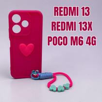 Capa Capinha de celular compatível com Redmi 13, 13x e Poco M6 4G Coração Capa Capinha de celular compatível com Redmi 13, 13x e Poco M6 4G Coração