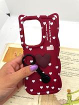 Capa Capinha de celular compatível com Redmi A5 e Poco C71 Cat Cor:Marsala Capa Capinha de celular compatível com Redmi A5 e Poco C71 Cat Cor:Marsala