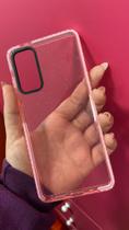Capa Capinha de Silicone Transparente Com Cor e Glitter Para Samsung S20 FE - Pop Acessórios