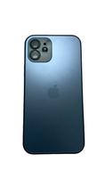 Capa Capinha De Vidro Glass Compatível iPhone 12 Azul com MagSafe