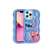 Capa Capinha Emborrachada Maciao Personalizada Lilo Stitch para iPhone