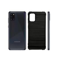 Capa Capinha Emborrachada Samsung Galaxy A31 Carbono - Império das capas