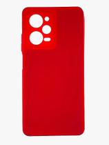 Capa Capinha Emborrachada Veludo Vermelha Para Xiaomi Poco X5 Pro