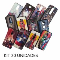 Capa Capinha Estampada Heróis Galaxy J5 Prime - Kit 20 Unidades