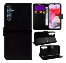 Capa Capinha Flip Carteira Para Samsung Galaxy M34 PRETO Capa Capinha Flip Carteira Para Samsung Galaxy M34 PRETO