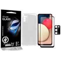 Capa Capinha GALAXY A02S A025 6.5 + Pelicula Vidro 3d + pel Câmera - Cell In Power25