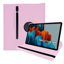 Capa Capinha Galaxy Tab S8 5G TS7 T870 T875 T876 Tablet 11 Polegadas compativelCouro Giratória Espaço Caneta