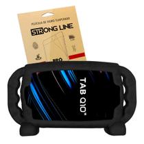 Capa Capinha Infantil Compatível com Tablet Positivo Q10 Anti Impacto Antiderrapante + Pelicula de Vidro - Roxa