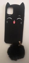 Capa Capinha iphone 11 pro max tela 6.5 Cathinha Com Pompom Cores