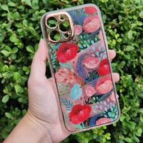 Capa Capinha IPhone 12 Pro Max Silicone Floral - Central Cell