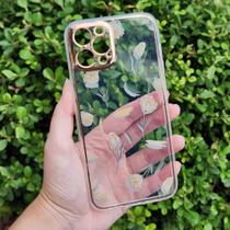 Capa Capinha IPhone 12 Pro Max Silicone Floral