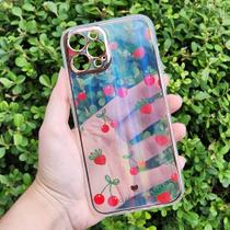 Capa Capinha IPhone 12 Pro Max Silicone Floral