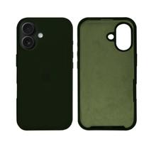 Capa Capinha iPhone 17 Padrão Silicone Aveludada Proteção Cor:Verde Militar Capa Capinha iPhone 17 Padrão Silicone Aveludada Proteção Cor:Verde Militar