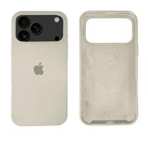 Capa Capinha iPhone 17 Pro Max Silicone Aveludada Proteção Cor:Cinza