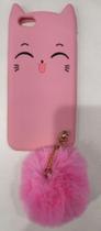 Capa Capinha iphone 7 iphone 8 Cathinha Com Pompom Cores