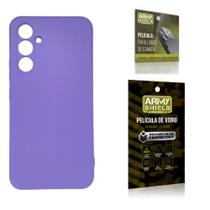 Capa Capinha Lilás Samsung Galaxy A54 + Película de Vidro 3D + Película de Câmera