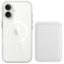 Capa Capinha Mag + Carteira Indução Magnética Compatível iPhone 16 Pro e Max Capa Capinha Mag + Carteira Indução Magnética Compatível iPhone 16 Pro e Max