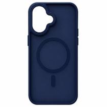 Capa Capinha Magnética fosco translúcido câmera Aberta E Fechada Compatível pra iPhone 16 COR:AZUL ESCURO CAMERA ABERTA Capa Capinha Magnética fosco translúcido câmera Aberta E Fechada Compatível pra iPhone 16 COR:AZUL ESCURO CAMERA ABERTA