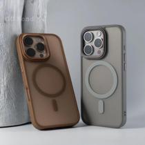 Capa Capinha Magnética fosco translúcido câmera Aberta E Fechada Compatível pra iPhone 16 Pro Capa Capinha Magnética fosco translúcido câmera Aberta E Fechada Compatível pra iPhone 16 Pro