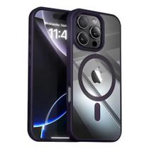 Capa Capinha Magnética fosco translúcido câmera Aberta E Fechada Compatível pra iPhone 16 Pro